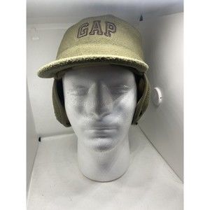 Gap Kids Fleece Hat With Bill And Ear Flaps Olive Green/Camo S/M